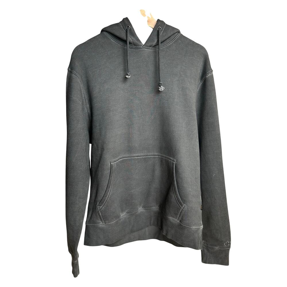 Alpha Industries Black Faded Hoodie - Size S - New
